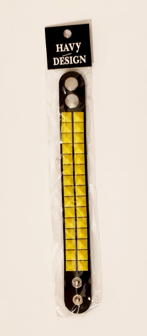 Silicon Nietenarmband gelb