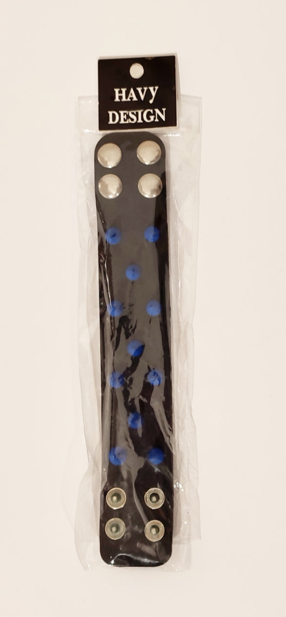 Silicon Nietenarmband blau