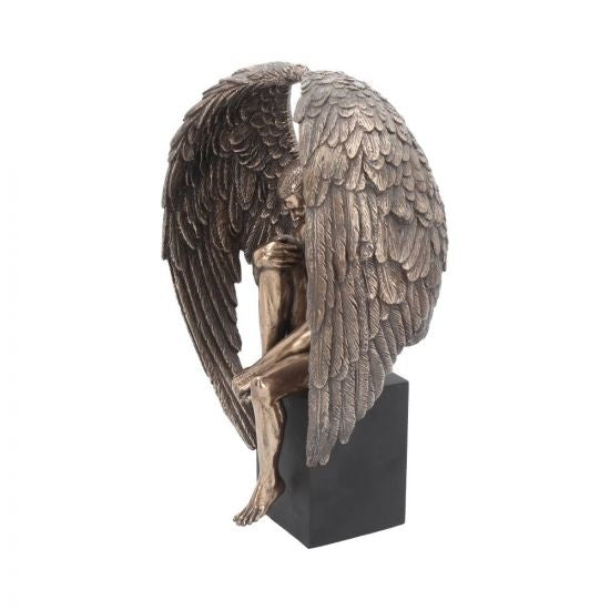 Bronze Engel Figur "Angel's Reflection" 26 cm