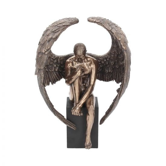 Bronze Engel Figur "Angel's Reflection" 26 cm
