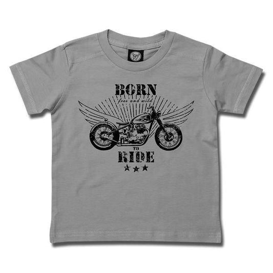 born to ride grau Kids T-Shirt