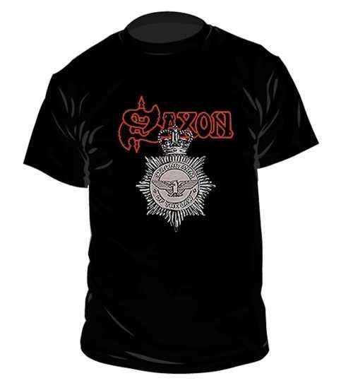 Saxon Denim And Leather T-Shirt